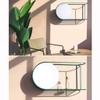 DERBUT Makeup Mirror, Metal Wall Mount with Shelf, HD Double-Sided Semicircular Cosmetic Mirror view 4