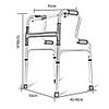 TRFAN Comfortable Lightweight Foldable Walker for Seniors, 8-Level Height Adjustment, 418 lb Capacity, Silver/Purple view 2