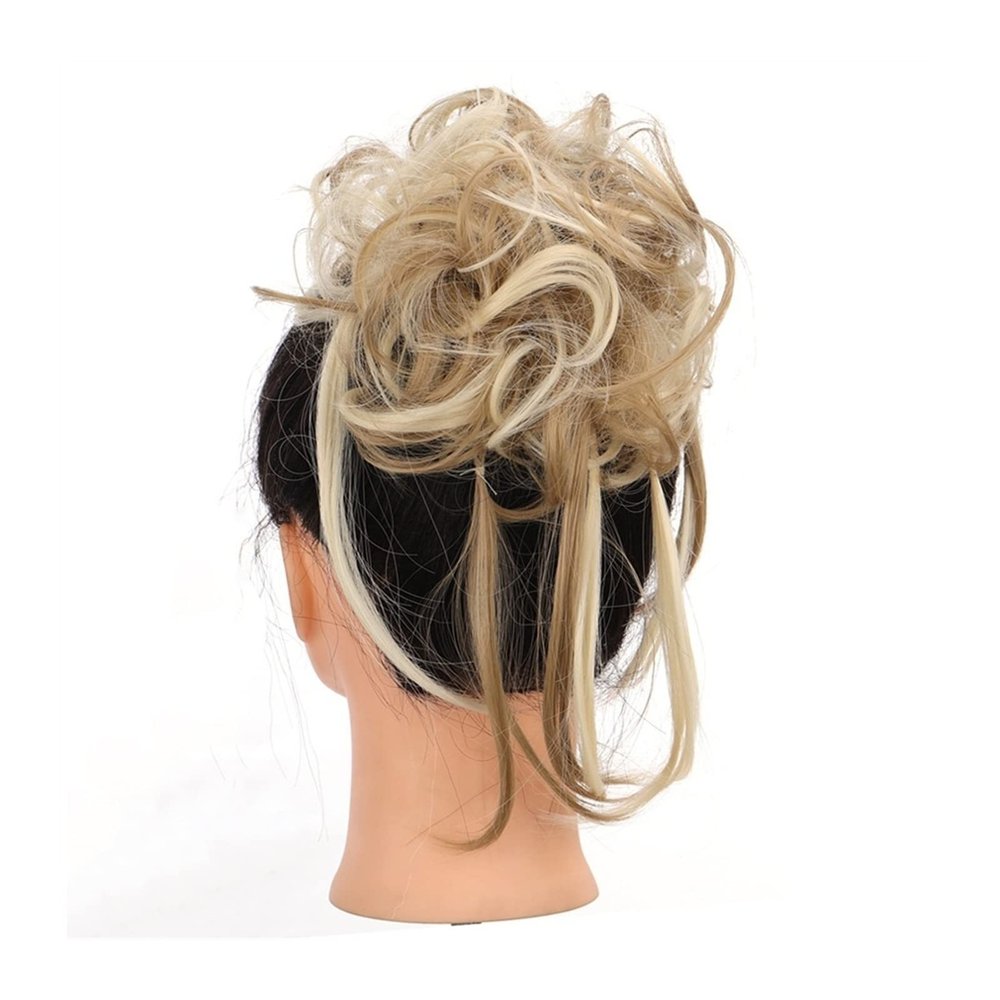 Messy Curly Wave Hair Bun Scrunchie with Elastic Band