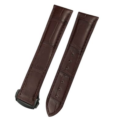 FFHAO Crocodile Leather Watch Band for Omega Seamaster 300, Speedmaster, De Ville AT150, 18–22 mm, Agate