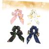 Printed Fabric Bow Hair Ties view 4