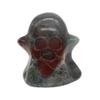 HXSCOO 1.5-Inch Halloween Home Decor Ghost Statue, Natural Rose Quartz, Black Obsidian, Healing Crystal Stone Ornament, Gemstone Gift (Blood Stone, 5 Pieces) view 1