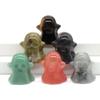 HXSCOO 1.5-Inch Halloween Home Decor Ghost Statue, Natural Rose Quartz, Black Obsidian, Healing Crystal Stone Ornament, Gemstone Gift (Blood Stone, 5 Pieces) view 2