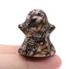 HXSCOO 1.5-Inch Halloween Home Decor Ghost Statue, Natural Rose Quartz, Black Obsidian, Healing Crystal Stone Ornament, Gemstone Gift (Blood Stone, 5 Pieces) view 4