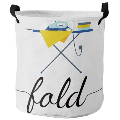 Foldable Laundry Hamper with Handles, 34 x 42 cm