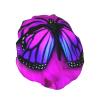 Reusable Shower Cap with Butterfly and Floral Print, Double-Layer Splash Protection, Large Size for All Hair Lengths view 2