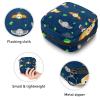Menstrual Pouch, Portable Storage Bag for Tampons and Sanitary Pads, Flying Owl at Night, Multicolor, 4.7 x 6.6 x 6.6 in/12 x 17 x 17 cm view 3