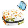Women's Sanitary Pad Storage Bag, Portable, Watercolor Autumn Animals, Multicolor, 4.7 x 6.6 x 6.6 in / 12 x 17 x 17 cm view 1