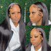 Brazilian Human Hair HD Lace Front Wig, Long Straight, Pre-Plucked, 150% Density view 4
