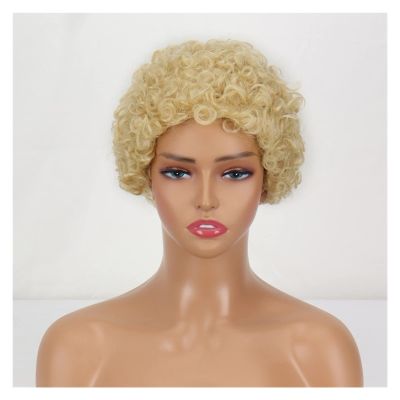 Short Curly Afro Pixie Wig for Black Women