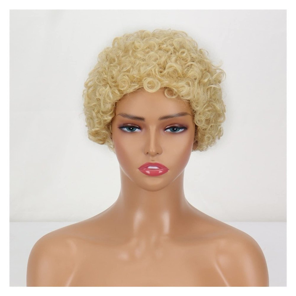 Short Curly Afro Pixie Wig for Black Women