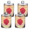 GAIREG Cotton Swab and Pad Holders, Plastic, Rose Design, 2-Piece Set view 2