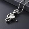 Music Note 316L Stainless Steel Cremation Urn Pendant view 3