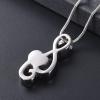 Music Note 316L Stainless Steel Cremation Urn Pendant view 4