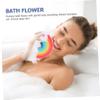 Rainbow Bath Poufs, 2-Piece Set, Sponge and PE, Gentle Exfoliation view 4