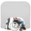 ZBJDX Large Wheelchair Tray Table for Adults, ABS Plastic, Steel Gray view 1