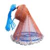 SISWIM Cast Fishing Net with Steel Attachment, Braided Nylon Line, and Large Blue Plastic Ring (Color: 240) view 1
