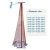 SISWIM Cast Fishing Net with Steel Attachment, Braided Nylon Line, and Large Blue Plastic Ring (Color: 240) view 2