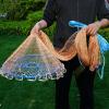 SISWIM Cast Fishing Net with Steel Attachment, Braided Nylon Line, and Large Blue Plastic Ring (Color: 240) view 3