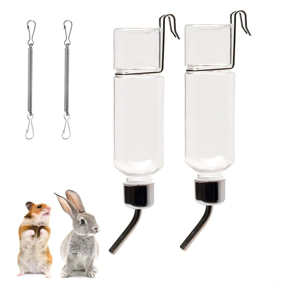 Dubbulon 2-Pack Rabbit Water Bottles, 350 mL Hanging Automatic Dispensers for Small Pets