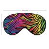 Comfortable Super-Soft Silk Sleep Mask for Men & Women, Rainbow Zebra Print view 2