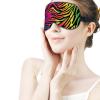 Comfortable Super-Soft Silk Sleep Mask for Men & Women, Rainbow Zebra Print view 3