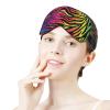 Comfortable Super-Soft Silk Sleep Mask for Men & Women, Rainbow Zebra Print view 4