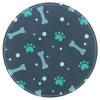 VBFOFBV Blue Cartoon Animal Paw and Bone Rug view 1