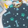VBFOFBV Blue Cartoon Animal Paw and Bone Rug view 2