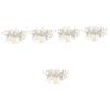 FRCOLOR 5-Piece Pearl and Flower Bridal Hair Comb Set view 1