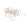 FRCOLOR 5-Piece Pearl and Flower Bridal Hair Comb Set view 4