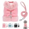 Pet Harness and Leash Set for Dogs and Cats - Winter Clothing (Color: Blue, Size: XS1) view 2