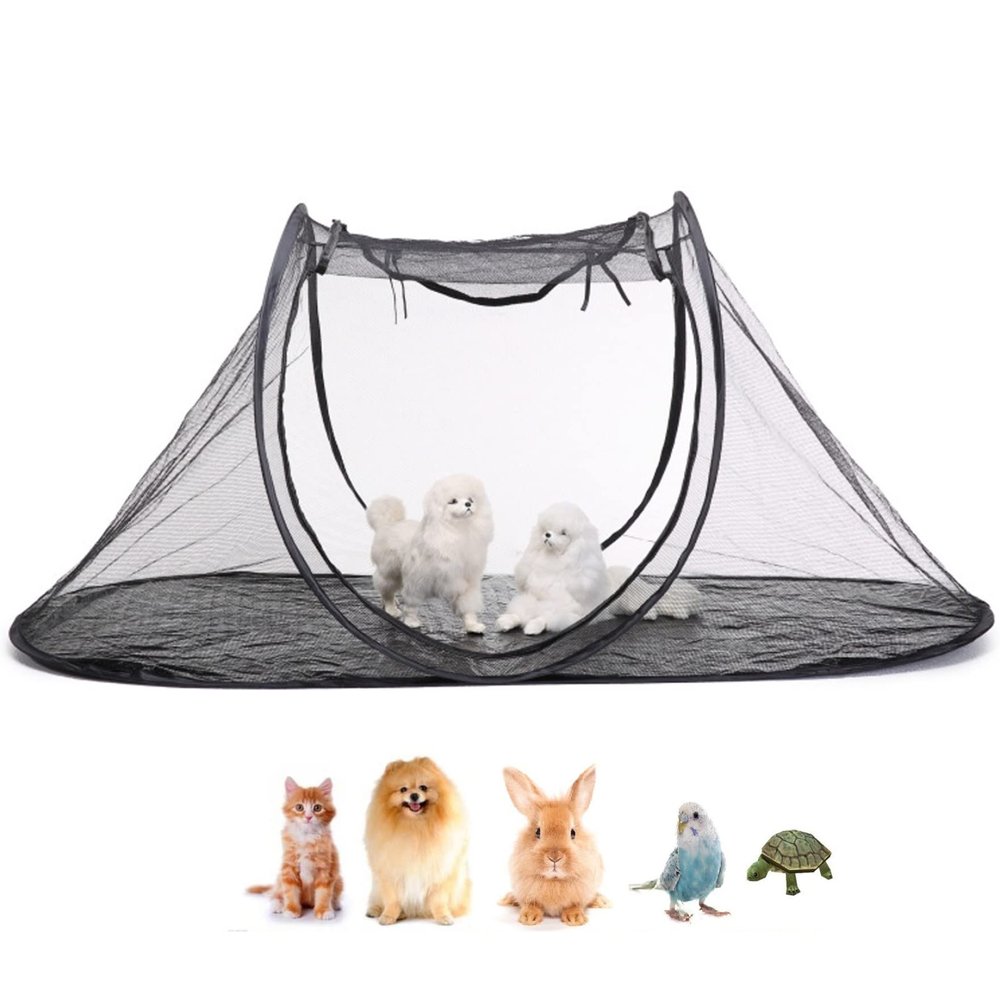 Gcroet Outdoor Pet Tent for Dogs and Cats, Foldable Mesh Tent, 120 x 63 x 50 cm