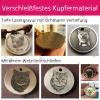 Personalized Engraved Brass Dog Tag with Photo and Contact Information view 2