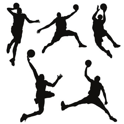 ZWEBY Basketball Boys' Wall Decal, Cool Shooting Action Art, DIY Peel-and-Stick Wall Decor
