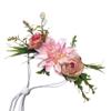 POPETPOP Floral Headwear for Dogs and Cats, Adjustable Flower Crown for Weddings and Parties, C Variant view 1