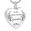 ZEZILE Forever in My Heart Dad and Mom Cremation Urn Necklace view 1