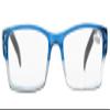 Eyekepper Classic Rectangular Reading Glasses with Spring Hinges Blue +1.00 view 3