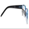 Eyekepper Classic Rectangular Reading Glasses with Spring Hinges Blue +1.00 view 4