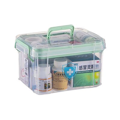 Large-Capacity Portable First Aid Storage Box, Empty (24 × 17.2 × 13.5 cm)