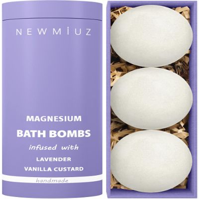 Magnesium Lavender Vanilla Bath Bombs for Sensitive Skin