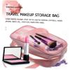 Matte PVC Cosmetic Bag, Large Capacity, Pink view 2