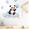WANDKIND Panda on a Cloud V420 Wall Decal for Kids' Room, Hand-Drawn, Panda Nursery Sticker (75 x 75 cm) view 1