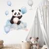WANDKIND Panda on a Cloud V420 Wall Decal for Kids' Room, Hand-Drawn, Panda Nursery Sticker (75 x 75 cm) view 3