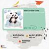WANDKIND Panda on a Cloud V420 Wall Decal for Kids' Room, Hand-Drawn, Panda Nursery Sticker (75 x 75 cm) view 4