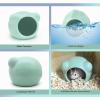 Andiker Ceramic Hamster House, Cute Animal Shape, Small Pet Hideout view 4