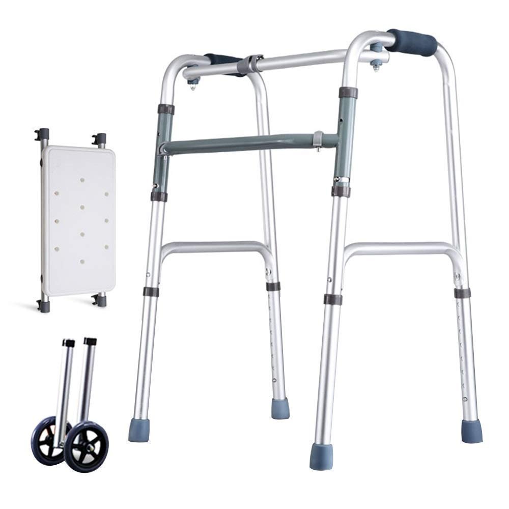 BASII Walker, Lightweight Folding Rollator for Seniors with Wheels and Seat, Adjustable Height 28–31.2 in