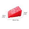 MINUSE Portable Plastic Curb Ramp, Connectable Red Triangle Ramp, 12 x 14 x 20 cm view 2
