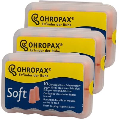 Soft Foam Earplugs, 3 x 10-Count Value Pack, Plus PharmaPerle Shower Gel