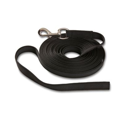 Wolters Avanti Rubberized Training Leash, 12 m, Black, Without Hand Loop